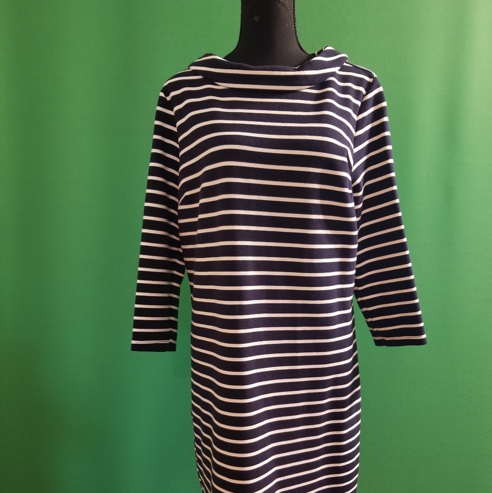 Blue and White striped dress